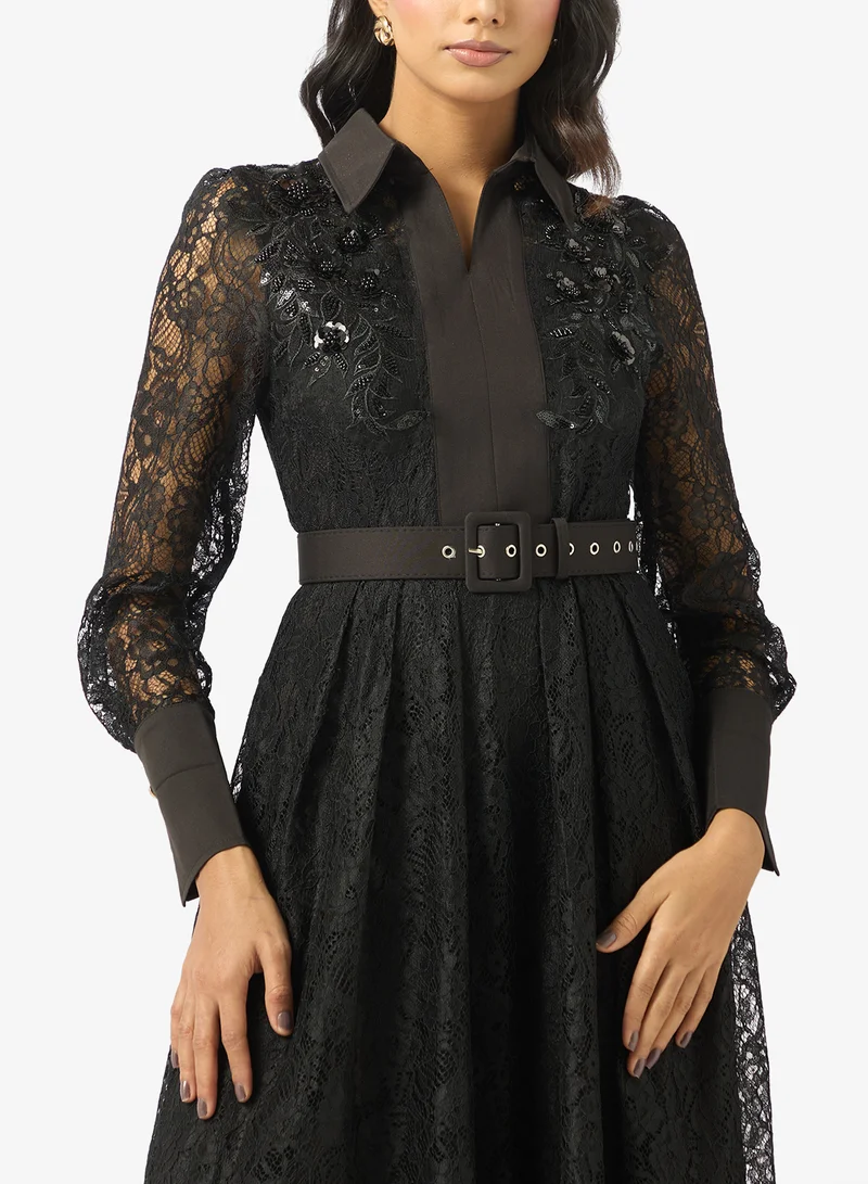 Khizana  Lace A-line Dress for Women | Best Price UAE